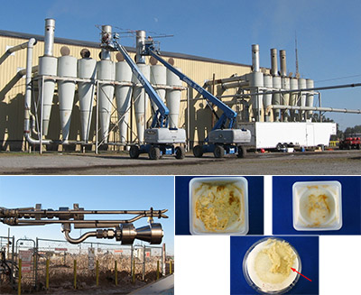 Special Series: PM10 cotton gin emissions – Particulate matter stack sampling, EPA Method 201a PM10 sampler head, and samples from 1st stage lint cleaning.