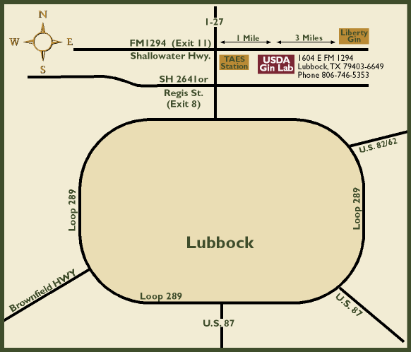 Area map of Lubbock, Texas